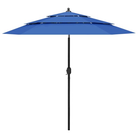 Sombrilla jardín 3 niveles palo de aluminio azul celeste 2,5 m de , Sombrillas - Ref: Foro24-313867, Precio: 80,96 €, Descuen...
