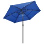 Sombrilla jardín 3 niveles palo de aluminio azul celeste 2,5 m de , Sombrillas - Ref: Foro24-313867, Precio: 80,96 €, Descuen...