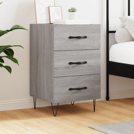Mesita de noche madera de ingeniería gris Sonoma 40x40x66 cm de , Mesitas de noche - Ref: Foro24-827658, Precio: 62,17 €, Des...