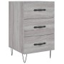 Mesita de noche madera de ingeniería gris Sonoma 40x40x66 cm de , Mesitas de noche - Ref: Foro24-827658, Precio: 62,17 €, Des...