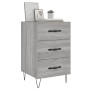 Mesita de noche madera de ingeniería gris Sonoma 40x40x66 cm de , Mesitas de noche - Ref: Foro24-827658, Precio: 62,17 €, Des...