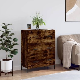 Aparador de madera de ingeniería roble ahumado 69,5x34x90 cm de , Aparadores - Ref: Foro24-827865, Precio: 79,21 €, Descuento: %