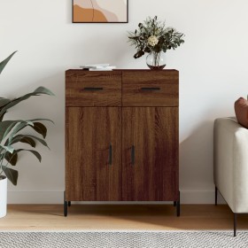 Aparador de madera de ingeniería marrón roble 69,5x34x90 cm de , Aparadores - Ref: Foro24-827995, Precio: 100,43 €, Descuento: %