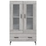 Aparador alto madera de ingeniería gris Sonoma 69,5x31x115 cm de , Aparadores - Ref: Foro24-828322, Precio: 95,19 €, Descuent...