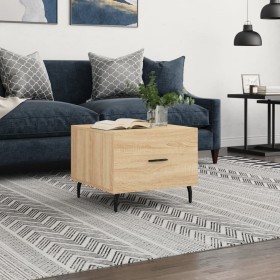 Mesa de centro madera contrachapada roble Sonoma 50x50x40 cm de , Mesas de centro - Ref: Foro24-829434, Precio: 43,35 €, Desc...