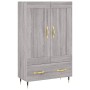 Aparador alto madera de ingeniería gris Sonoma 69,5x31x115 cm de , Aparadores - Ref: Foro24-830306, Precio: 70,29 €, Descuent...