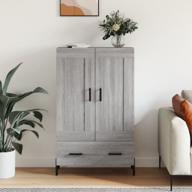 Aparador alto madera de ingeniería gris Sonoma 69,5x31x115 cm de , Aparadores - Ref: Foro24-830338, Precio: 79,28 €, Descuent...