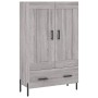 Aparador alto madera de ingeniería gris Sonoma 69,5x31x115 cm de , Aparadores - Ref: Foro24-830338, Precio: 79,28 €, Descuent...