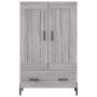 Aparador alto madera de ingeniería gris Sonoma 69,5x31x115 cm de , Aparadores - Ref: Foro24-830338, Precio: 79,28 €, Descuent...
