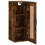 Armario de pared madera ingeniería roble ahumado 34,5x34x90 cm de , Aparadores - Ref: Foro24-830505, Precio: 48,24 €, Descuen...