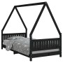 Estructura de cama para niños madera de pino negro 90x190 cm de , Cunas y camas para niños - Ref: Foro24-834509, Precio: 148,...