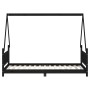 Estructura de cama para niños madera de pino negro 90x190 cm de , Cunas y camas para niños - Ref: Foro24-834509, Precio: 148,...