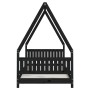 Estructura de cama para niños madera de pino negro 90x190 cm de , Cunas y camas para niños - Ref: Foro24-834509, Precio: 148,...
