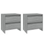 Mesita noche 2 uds madera ingeniería gris Sonoma 45x34,5x44,5cm de , Mesitas de noche - Ref: Foro24-813041, Precio: 80,63 €, ...