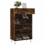 Zapatero madera de ingeniería roble ahumado 60x35x105 cm de , Armarios y almacenamiento - Ref: Foro24-829609, Precio: 72,91 €...