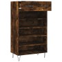 Zapatero madera de ingeniería roble ahumado 60x35x105 cm de , Armarios y almacenamiento - Ref: Foro24-829609, Precio: 72,91 €...