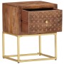 Mesita de noche de madera maciza de mango 40x30x50 cm de , Mesitas de noche - Ref: Foro24-286554, Precio: 130,53 €, Descuento: %