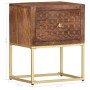 Mesita de noche de madera maciza de mango 40x30x50 cm de , Mesitas de noche - Ref: Foro24-286554, Precio: 130,53 €, Descuento: %