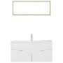 Set de muebles de baño madera ingeniería blanco y roble Sonoma de , Muebles de baño - Ref: Foro24-3071347, Precio: 345,33 €, ...