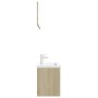 Set de muebles de baño madera ingeniería blanco y roble Sonoma de , Muebles de baño - Ref: Foro24-3071347, Precio: 345,33 €, ...