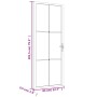 Puerta interior vidrio EGS y aluminio blanco 83x201,5 cm de , Puertas para el hogar - Ref: Foro24-350589, Precio: 215,33 €, D...