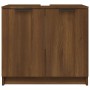 Armario baño madera contrachapada roble marrón 64,5x33,5x59 cm de , Taquillas y armarios de almacenamiento - Ref: Foro24-8170...