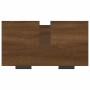 Armario baño madera contrachapada roble marrón 64,5x33,5x59 cm de , Taquillas y armarios de almacenamiento - Ref: Foro24-8170...