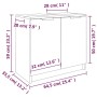 Armario baño madera contrachapada roble marrón 64,5x33,5x59 cm de , Taquillas y armarios de almacenamiento - Ref: Foro24-8170...