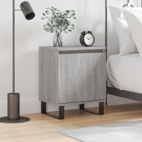 Mesita de noche madera de ingeniería gris Sonoma 40x30x50 cm de , Mesitas de noche - Ref: Foro24-826856, Precio: 41,71 €, Des...