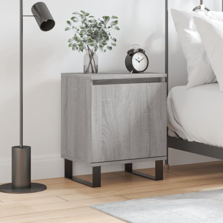 Mesita de noche madera de ingeniería gris Sonoma 40x30x50 cm de , Mesitas de noche - Ref: Foro24-826856, Precio: 41,71 €, Des...