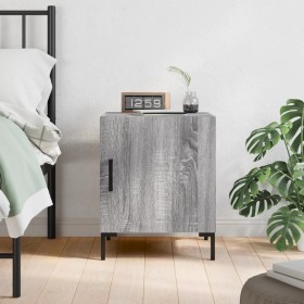 Mesita de noche madera de ingeniería gris Sonoma 40x40x50 cm de , Mesitas de noche - Ref: Foro24-827576, Precio: 34,88 €, Des...