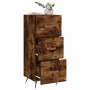 Aparador madera de ingeniería roble ahumado 34,5x34x90 cm de , Aparadores - Ref: Foro24-828577, Precio: 69,08 €, Descuento: %