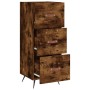 Aparador madera de ingeniería roble ahumado 34,5x34x90 cm de , Aparadores - Ref: Foro24-828577, Precio: 69,08 €, Descuento: %