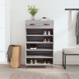 Zapatero madera de ingeniería gris Sonoma 60x35x105 cm de , Armarios y almacenamiento - Ref: Foro24-829586, Precio: 75,14 €, ...