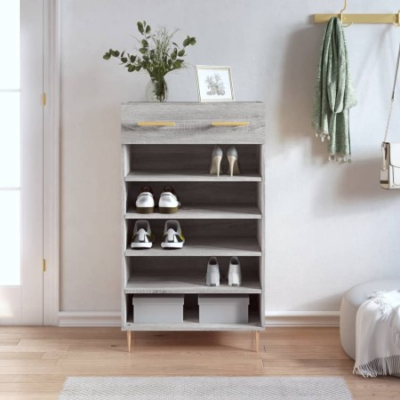 Zapatero madera de ingeniería gris Sonoma 60x35x105 cm de , Armarios y almacenamiento - Ref: Foro24-829602, Precio: 58,52 €, ...