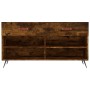 Banco zapatero madera de ingeniería roble ahumado 102x35x55 cm de , Zapateros y organizadores de calzado - Ref: Foro24-829713...