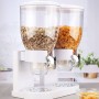 HI Dispensador de cereales doble blanco 2x3,5 L de , Dispensadores de comida - Ref: Foro24-423976, Precio: 44,64 €, Descuento: %