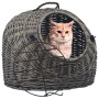 Transportín para gatos sauce natural gris 50x42x40 cm de , Transportines y cajas para mascotas - Ref: Foro24-170905, Precio: ...