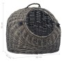 Transportín para gatos sauce natural gris 50x42x40 cm de , Transportines y cajas para mascotas - Ref: Foro24-170905, Precio: ...