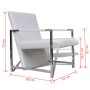 Sillón con patas cromadas cuero sintético blanco de , Sillones - Ref: Foro24-241007, Precio: 123,00 €, Descuento: %