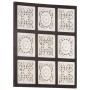 Panel de pared tallado a mano MDF marrón y blanco 60x60x1,5 cm de , Recubrimiento de paredes - Ref: Foro24-321654, Precio: 37...