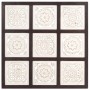 Panel de pared tallado a mano MDF marrón y blanco 60x60x1,5 cm de , Recubrimiento de paredes - Ref: Foro24-321654, Precio: 37...
