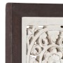 Panel de pared tallado a mano MDF marrón y blanco 60x60x1,5 cm de , Recubrimiento de paredes - Ref: Foro24-321654, Precio: 37...