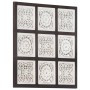 Panel de pared tallado a mano MDF marrón y blanco 60x60x1,5 cm de , Recubrimiento de paredes - Ref: Foro24-321654, Precio: 37...