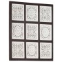 Panel de pared tallado a mano MDF marrón y blanco 60x60x1,5 cm de , Recubrimiento de paredes - Ref: Foro24-321654, Precio: 37...