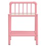 Mesitas de noche 2 unidades metal y vidrio rosa y transparente de , Mesitas de noche - Ref: Foro24-325103, Precio: 64,49 €, D...