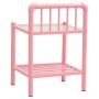 Mesitas de noche 2 unidades metal y vidrio rosa y transparente de , Mesitas de noche - Ref: Foro24-325103, Precio: 64,49 €, D...
