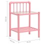 Mesitas de noche 2 unidades metal y vidrio rosa y transparente de , Mesitas de noche - Ref: Foro24-325103, Precio: 64,49 €, D...