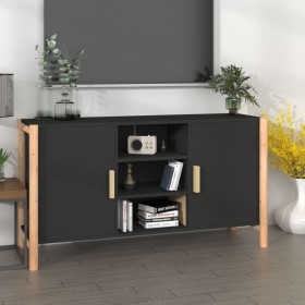 Aparador de madera contrachapada negro 107x38x60 cm de , Aparadores - Ref: Foro24-345679, Precio: 108,23 €, Descuento: %