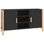 Aparador de madera contrachapada negro 107x38x60 cm de , Aparadores - Ref: Foro24-345679, Precio: 108,23 €, Descuento: %